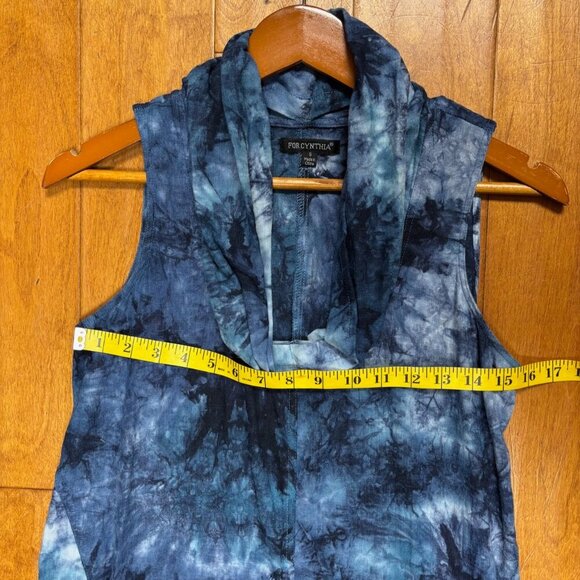 For Cynthia Womens Midi Linen Dress Size S Lagenlook Asymmetrical Cowl High Low - Picture 6 of 10